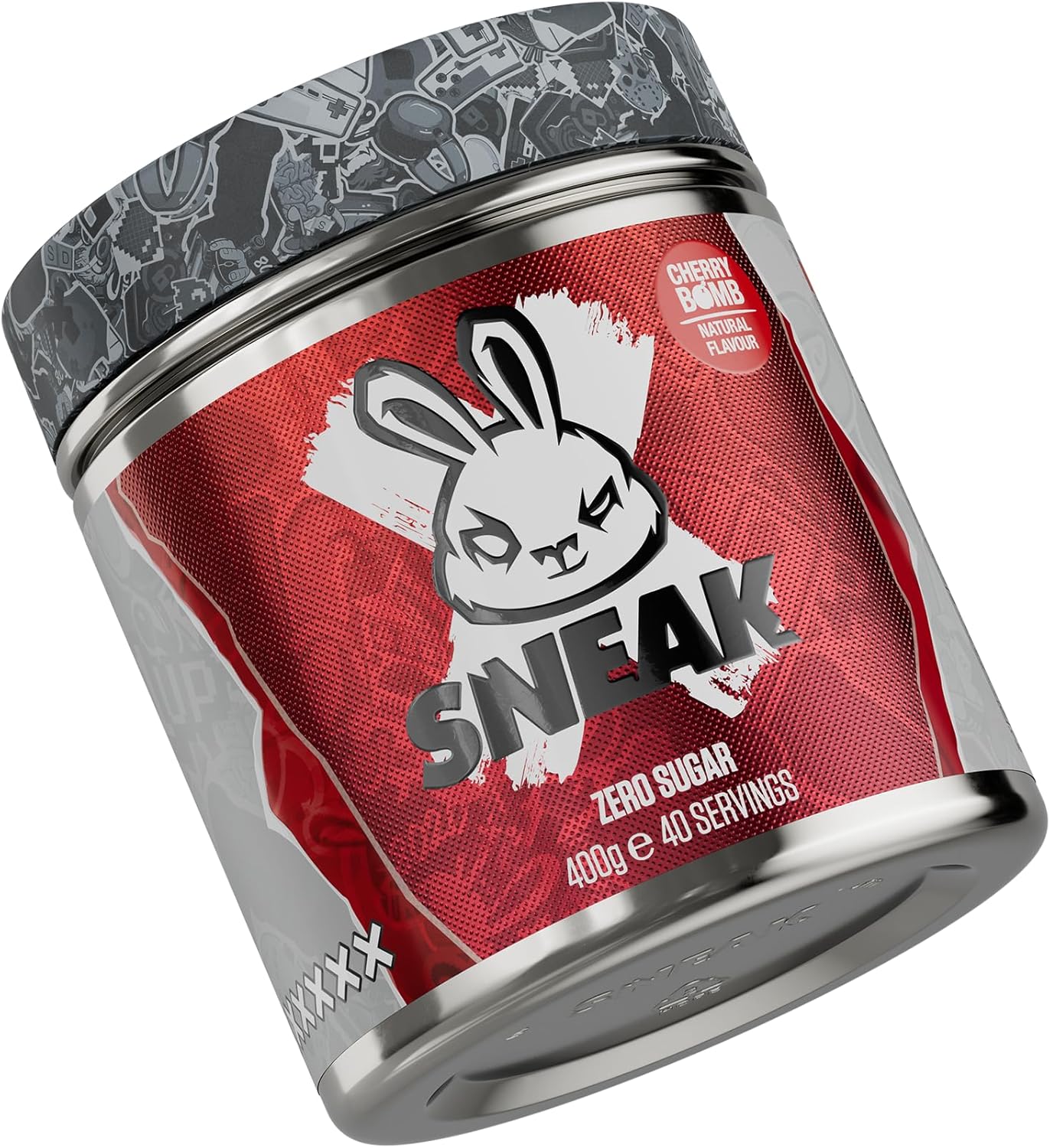 SNEAK Energy Drink Powder | Cherry Bomb | No Sugar. No Nasties. Just Natural Caffeine, Focus-Boosting Nootropics | 40 Servings