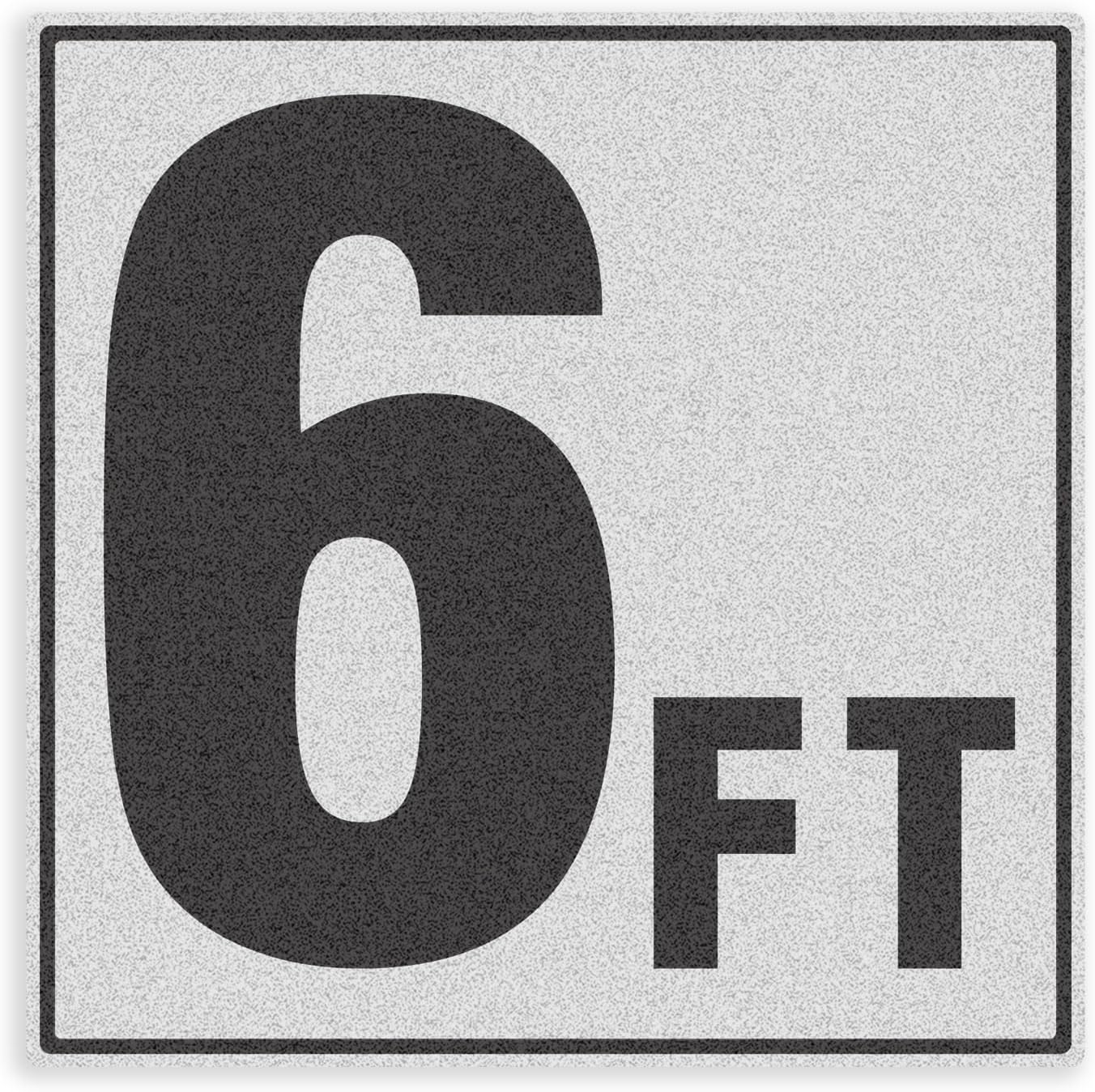 6FT Pool Depth Markers - Joyfulmap 1 Pack 6x6 IN Vinyl Pool Stickers - Adhesive Swimming Pool Number Markers - Safety Signage for Pool Decks - Waterproof Pool Depth Indicator