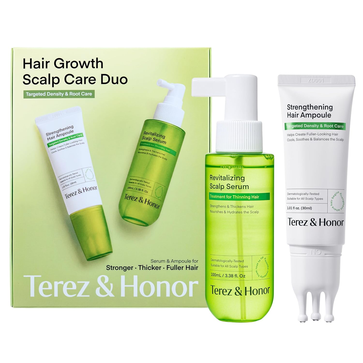 Scalp Serum Spray and Hair Ampoule Scalp Care Duo for Hair Growth, 2-Piece