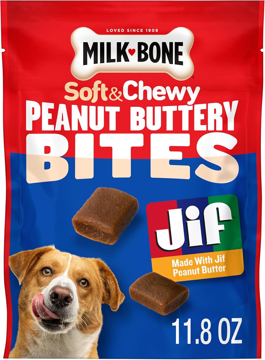Milk-Bone Soft & Chewy Peanut Buttery Bites, 11.8 Oz. Bag