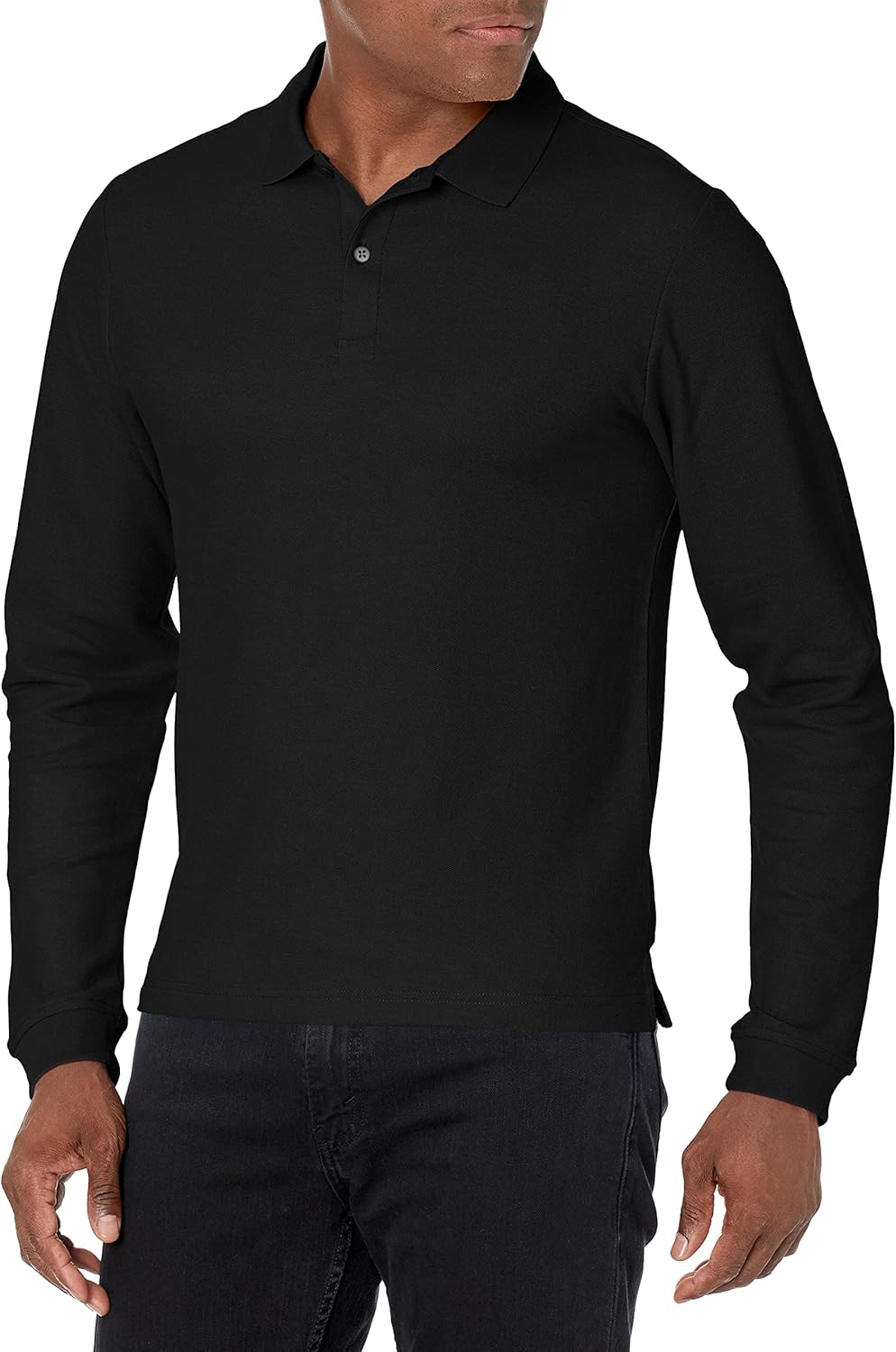 IZOD Uniform Young Men's Long Sleeve Pique Polo