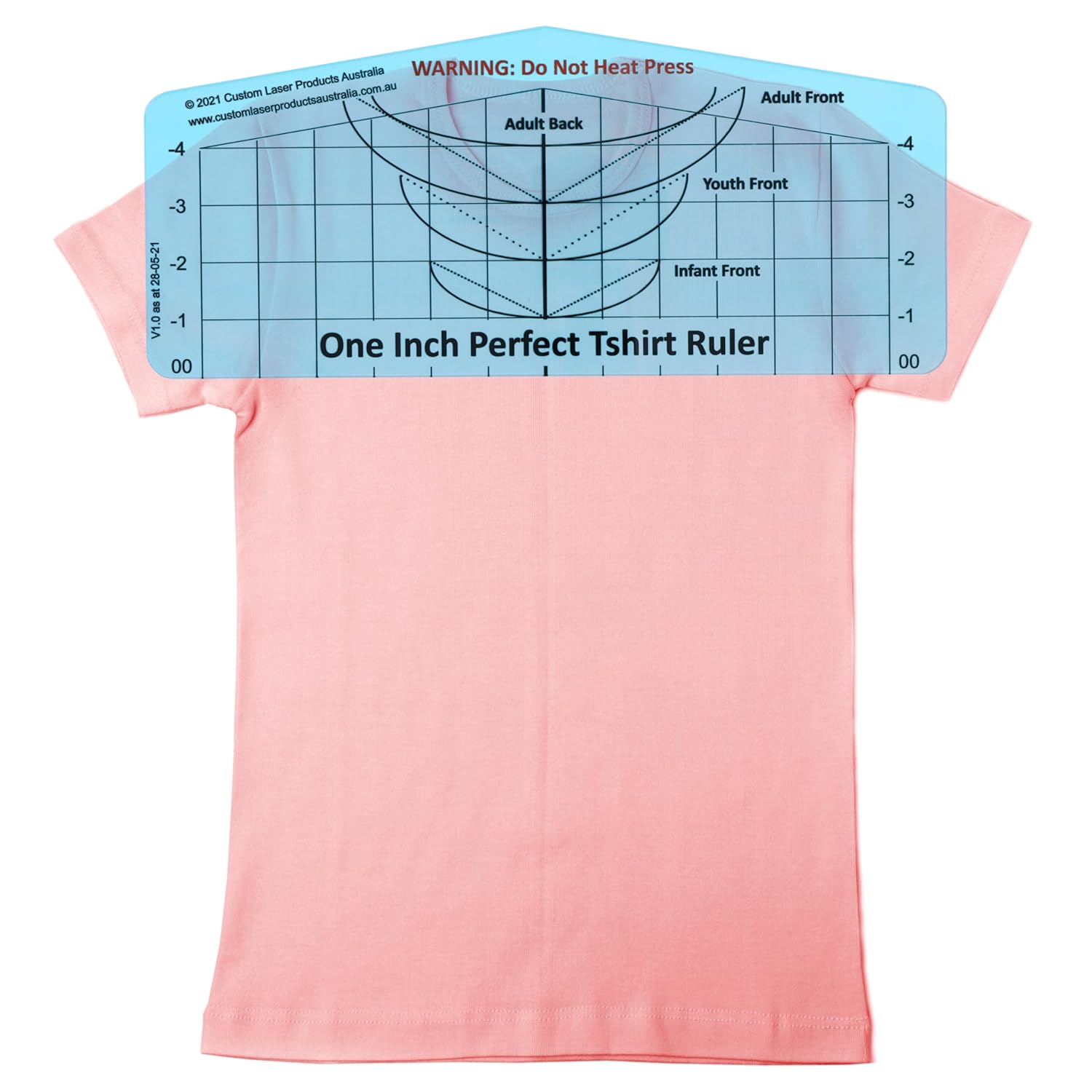 CLPA T-Shirt Ruler Guide for Vinyl Alignment for Accurate Placement at The top of The Shirt. The All-in-one Shirt Alignment Tool for Heat Press Vinyl Graphics or an Embroidery Placement Guide