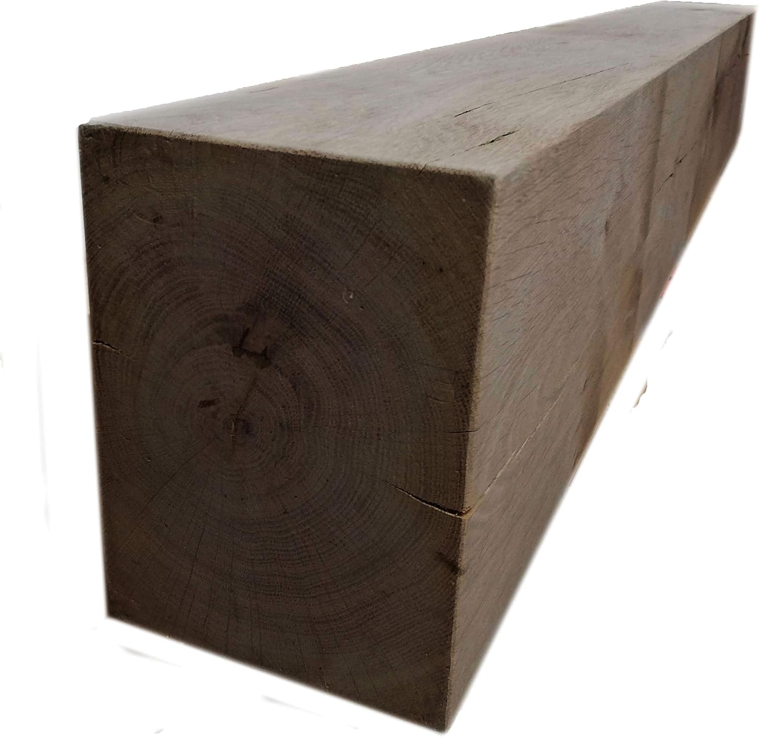 Solid French Oak Air-Dried Beam Floating Shelf - Fireplace Mantle with Planed & Sanded Finish - Wood Mantle with Straight Edges for Home Decor - Contemporary 8''x6''x3 Ft Length