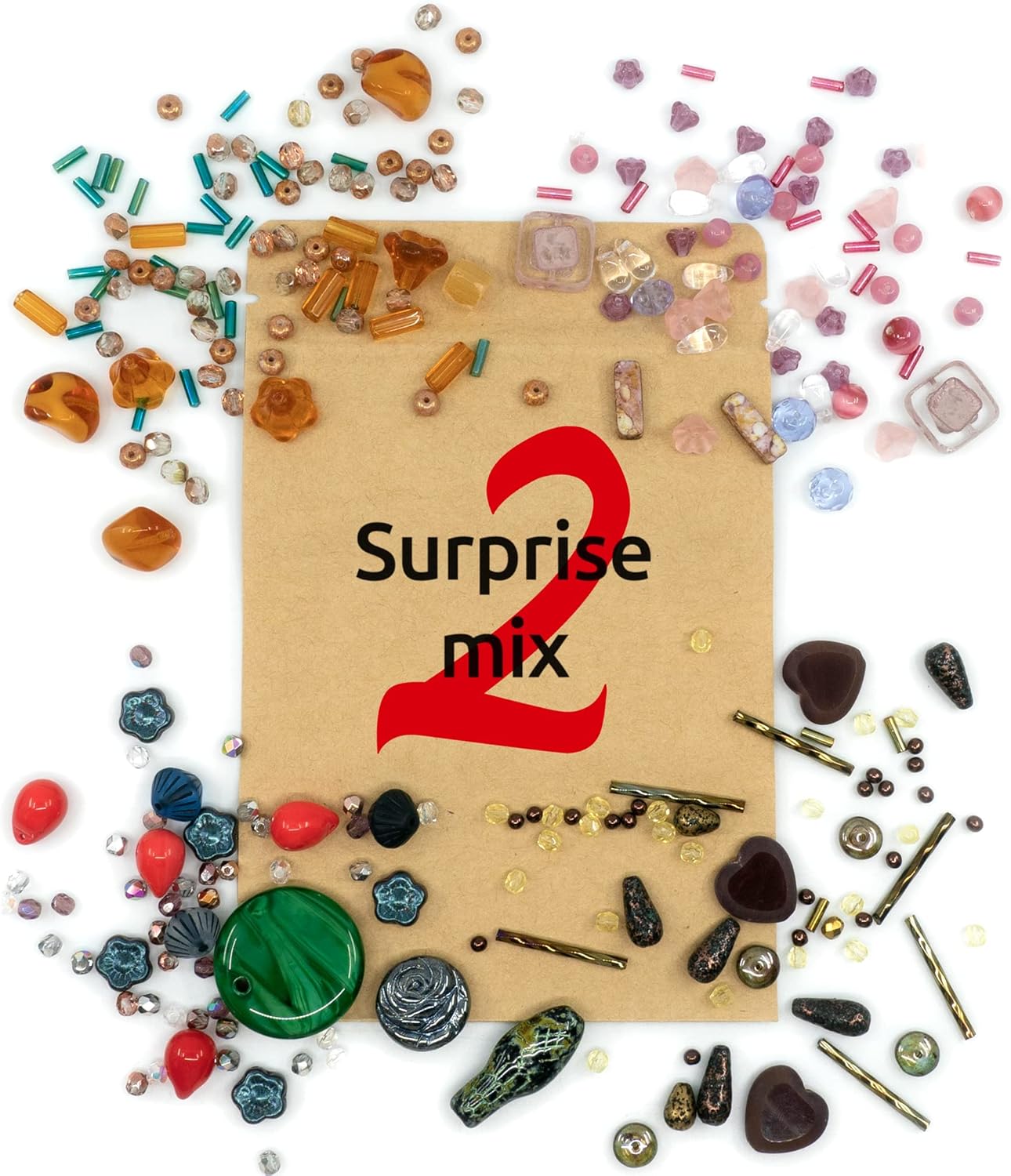 Bohemia Crystal Valley 2.1 oz of Surprise Mix - Czech Glass Beads & Cabs (60g) Surprise Mix 02