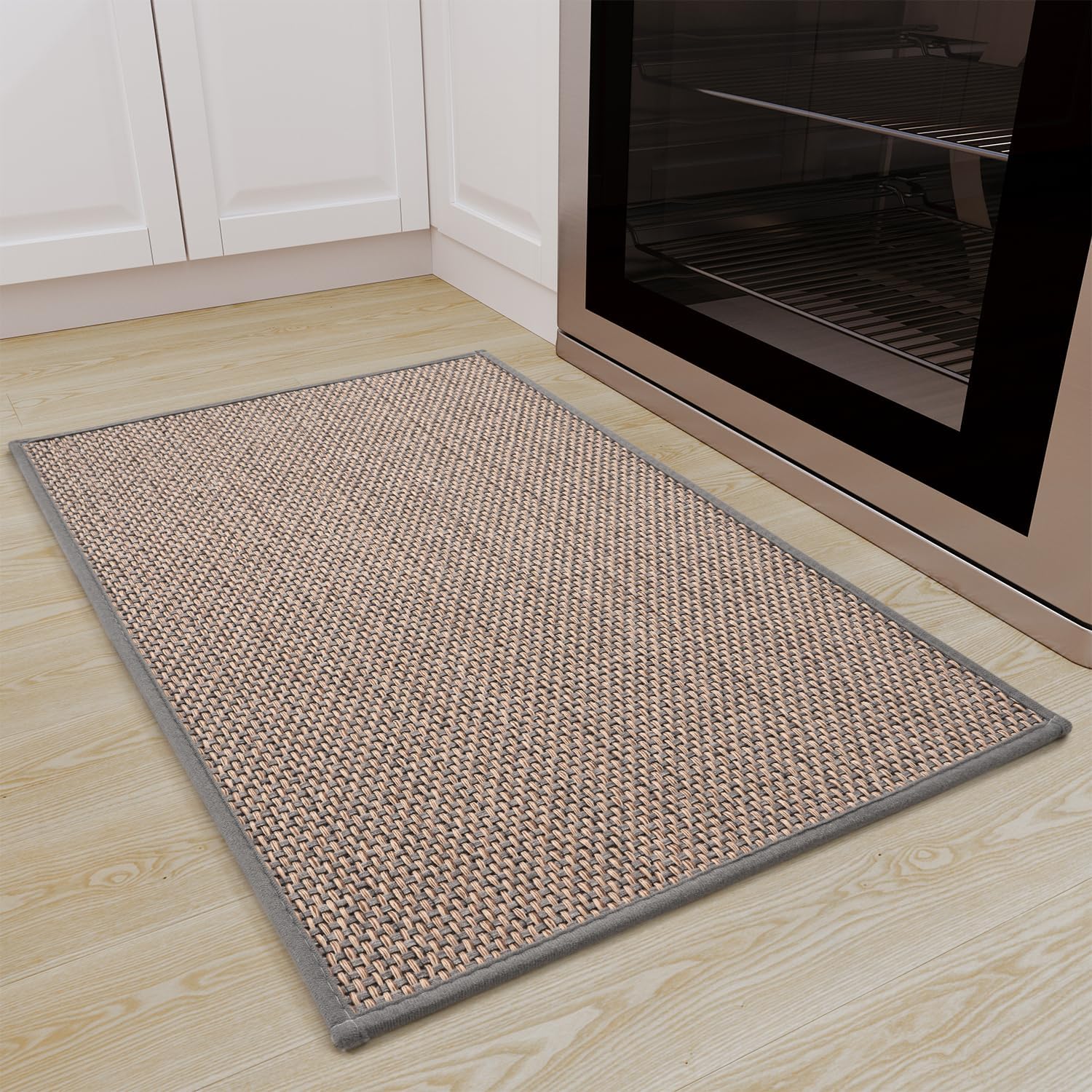 SIXHOME Kitchen Runner Mat - Non-Slip, Washable, Modern, Absorbent and Stain-Resistant Floor Mat - Indoor 40 * 60cm Grey