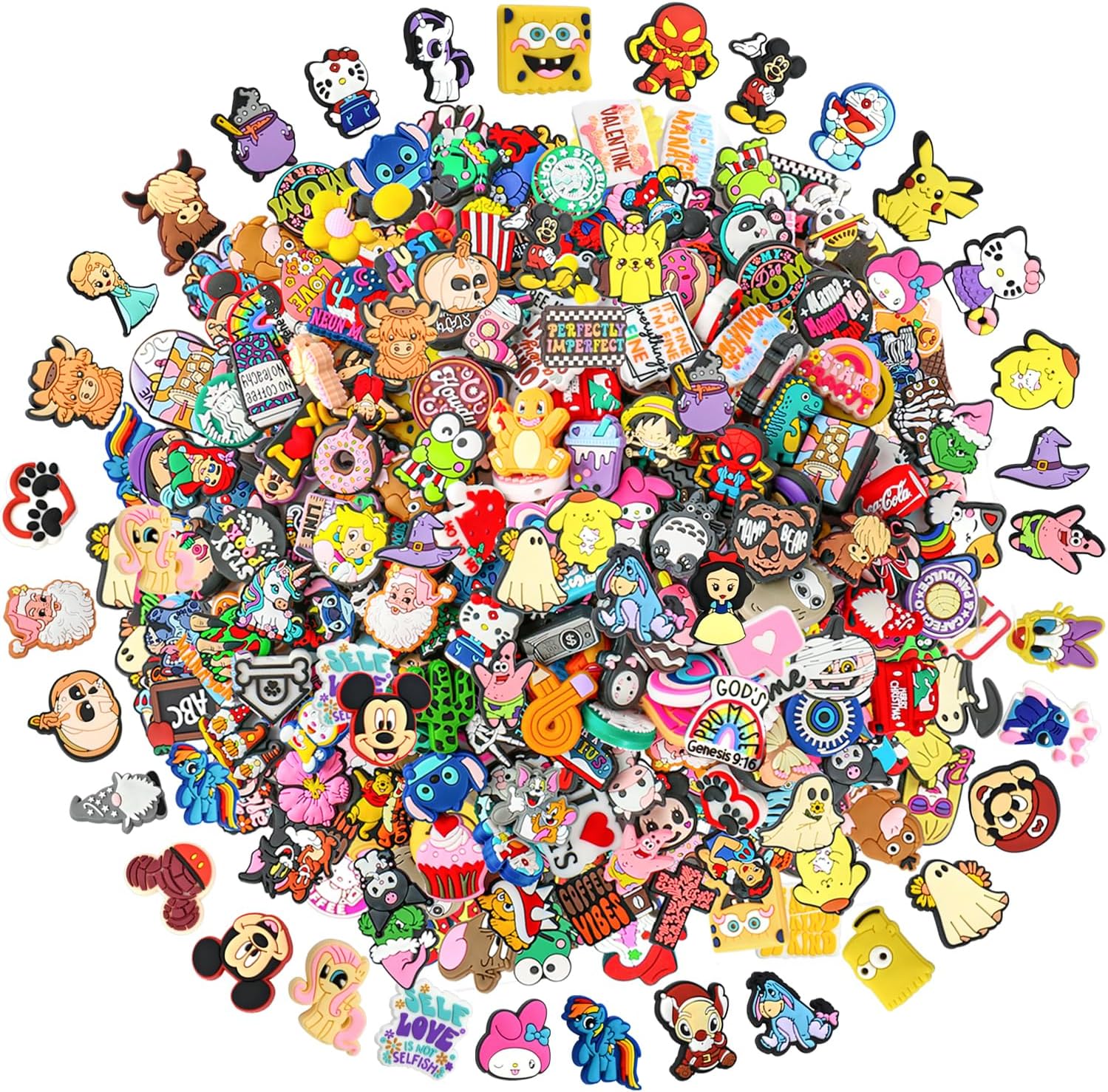 80Pcs Non-Repeat Cartoon Silicone Focal Beads for Pens, Random Focal Beads Bulk for Bead Pens Keychain Jewelry Making