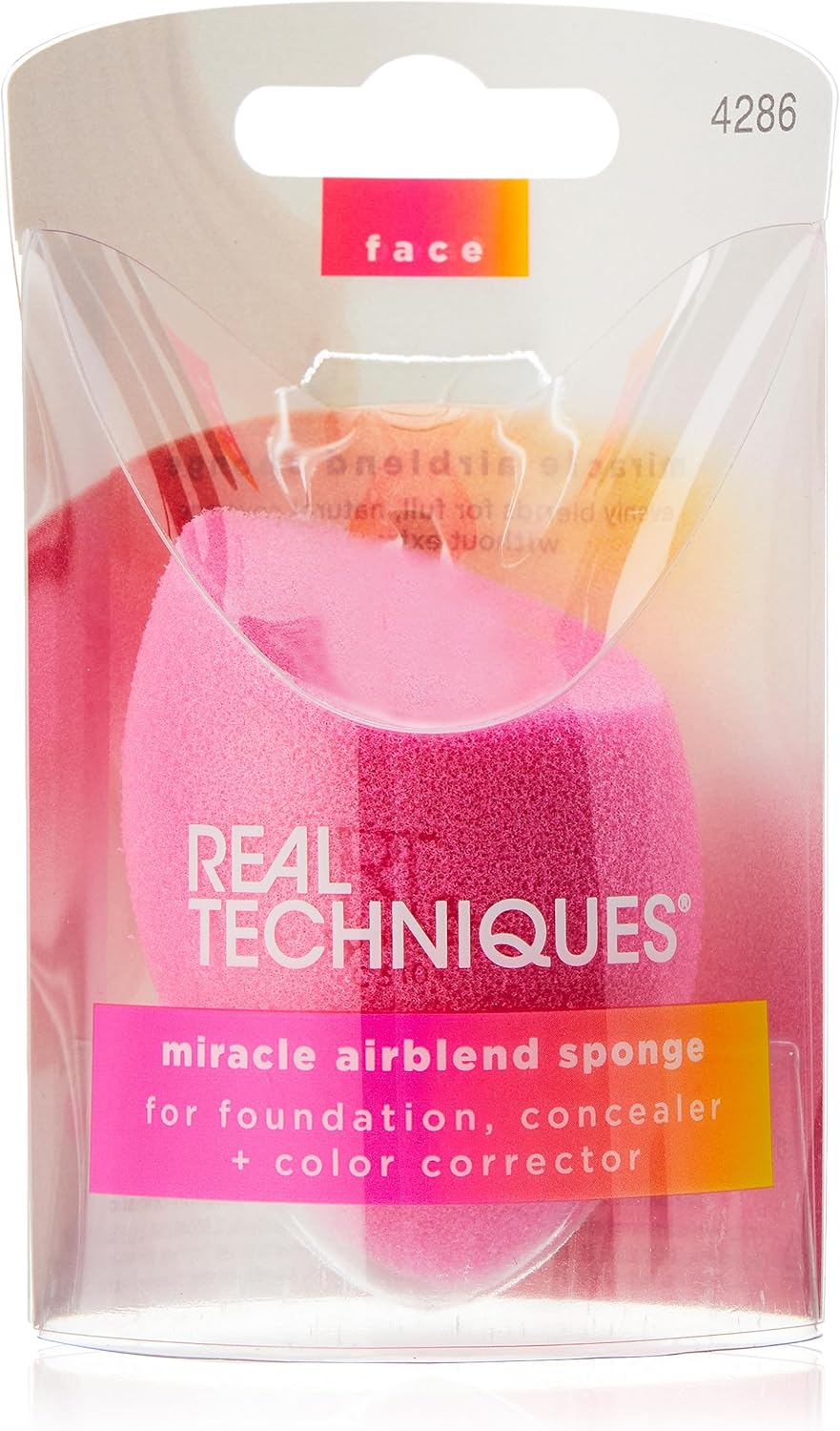 Real Techniques Chroma Miracle Complexion Makeup Blending Sponge, For Liquid and Cream Foundations, Dewy or Matte Finish, 1 Count