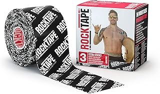RockTape Extra Sticky 2-Inch Kinesiology Tape (Logo Black)