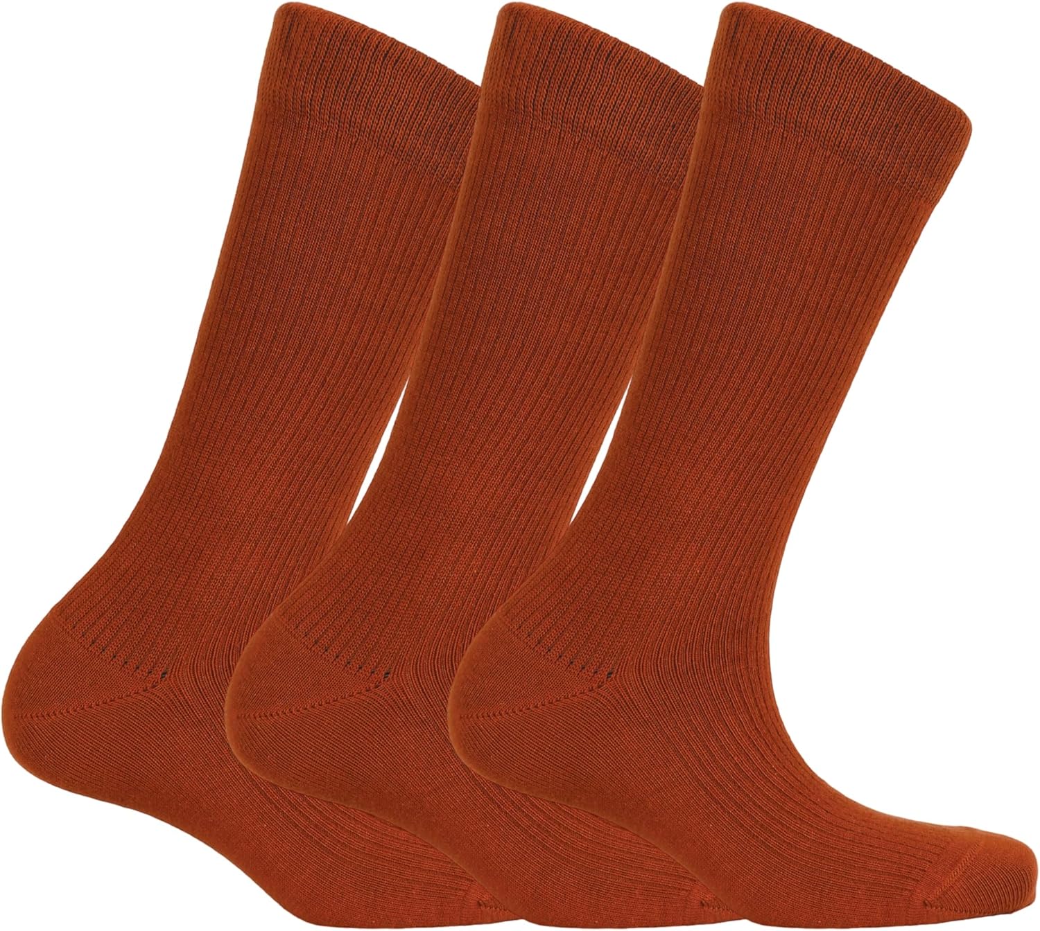 alsestudio Mens Cotton Rich Ribbed Super Soft Socks 3 Pairs Pack Silk Touch Mid Calf & Crew Smooth Toe Seamless Breathable Socks
