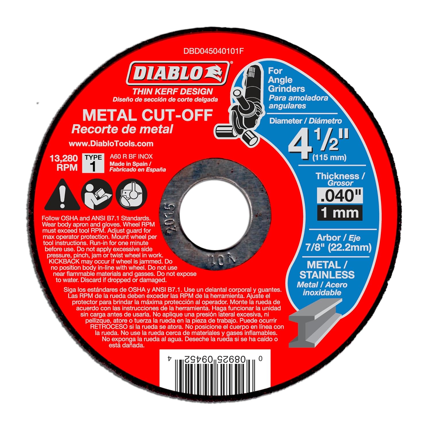 Diablo Metal Cut-Off 4 1/2 10 Pack