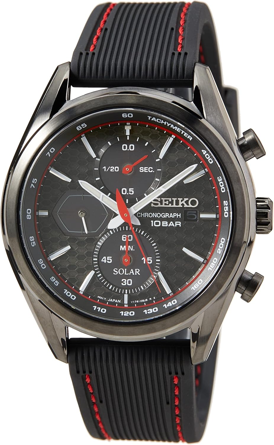 Seiko Men's Analogue Japanese Quartz Watch with Silicone Strap