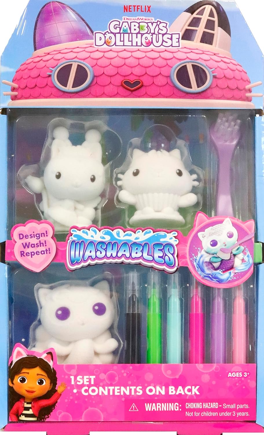 Tara Toys DreamWorks Gabby's Dollhouse Washables, Cats, Kids Toys, Gift for Boys & Girls, Ages 3+