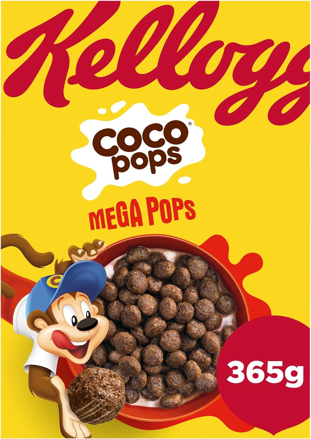 Kellogg's Coco Pops Mega Pops Chocolate Breakfast Cereal 365g