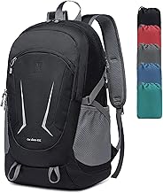 MIYCOO Backpack - Ultra Lightweight Packable Backpack for Travel Camping, 45L Hiking Backpack Waterproof Foldable Daypack for Men Women Black