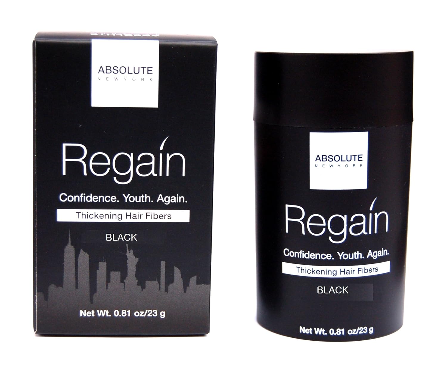 Regain Hair Fibers by Absolute 0.81oz / 23g (Black)