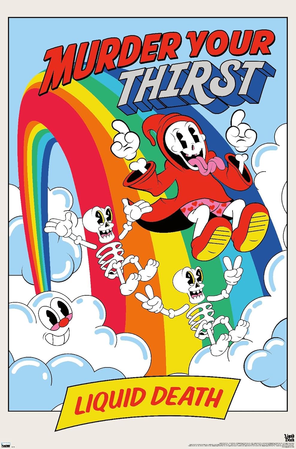 Trends International Liquid Death - Reaping Rainbow Wall Poster, 34L x 22.4W, Premium Unframed Version