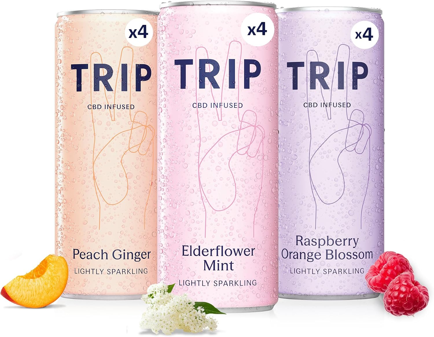 TRIP Sparkling Drink, Low Calorie, Vegan, Mixed Pack, 12 pack