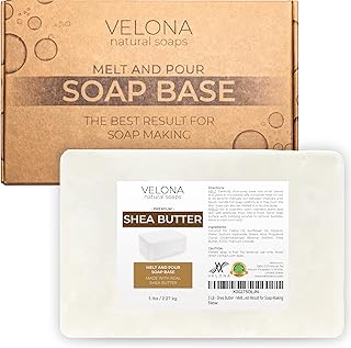 velona 5 LB - Shea Butter - Melt and Pour Soap Base SLS/SLES free | Natural Bars for The Best Result for Soap-Making