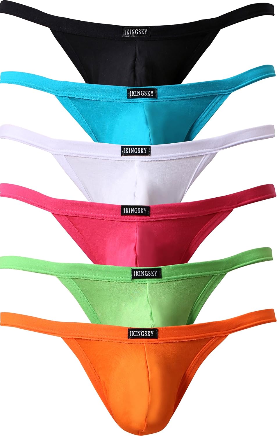 iKingsky Men's Modal Pouch G string Sexy Low Rise Thong Underwear