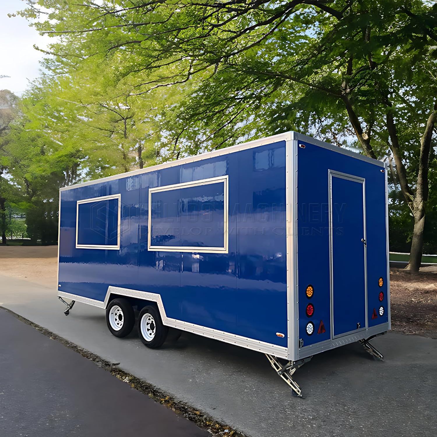 BELYOO Cart Food Trailer, Food Trucks for Sale Coffee Trailers for Sale Utility Cart with Wheel