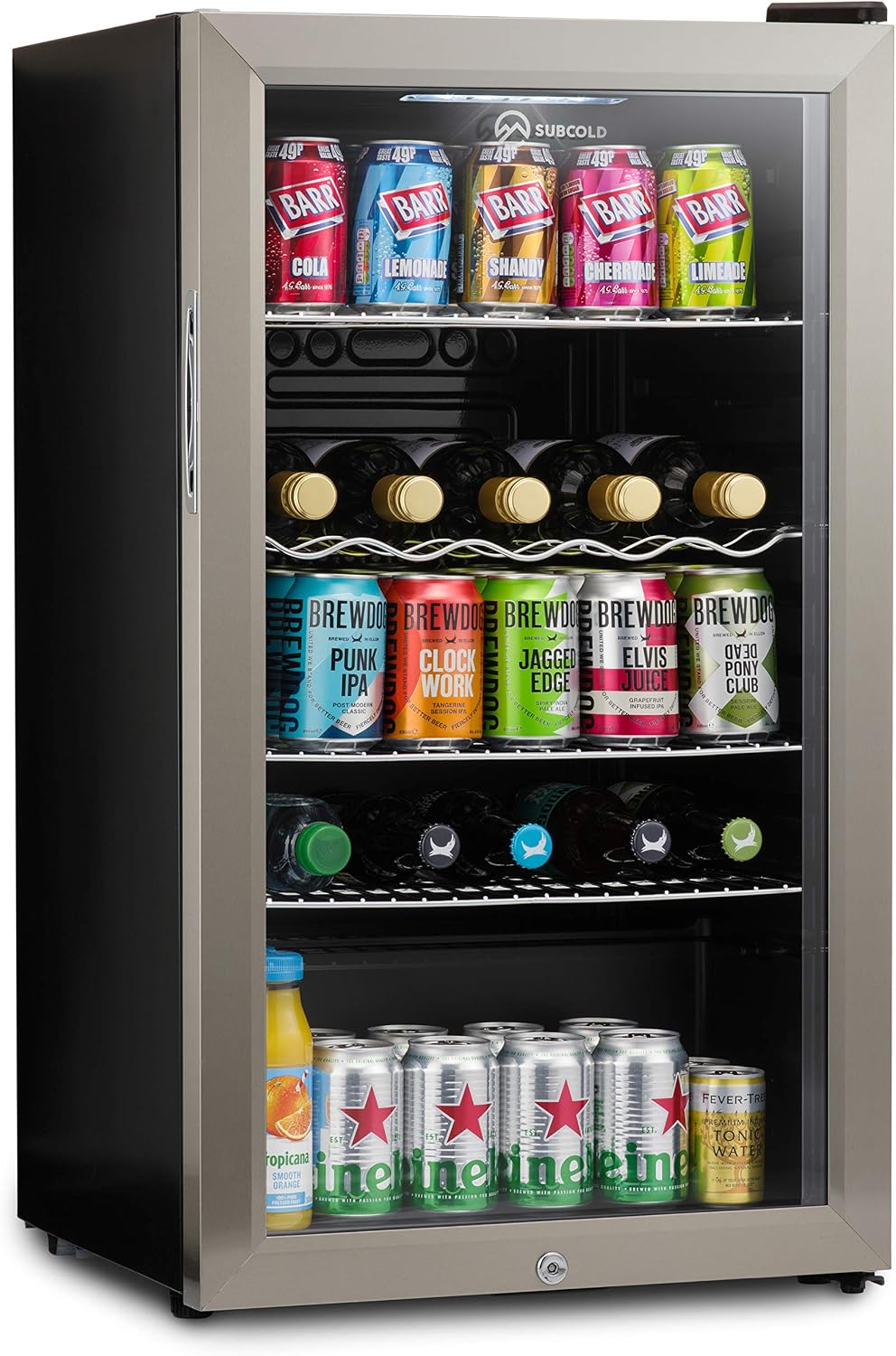 Subcold Super85 LED Beer Fridge | 80 Cans + 5 Bottles | 0-18°C | Glass Door