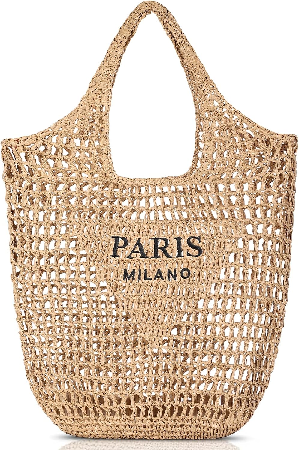 Pleneal Beach Bags for Women - Women Beach Tote Bag, Summer Mesh Hollow Shoulder Tote for Holiday Market