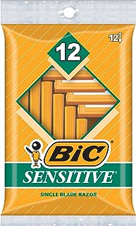 BIC Single Blade Razor, Sensitive, 12 ct