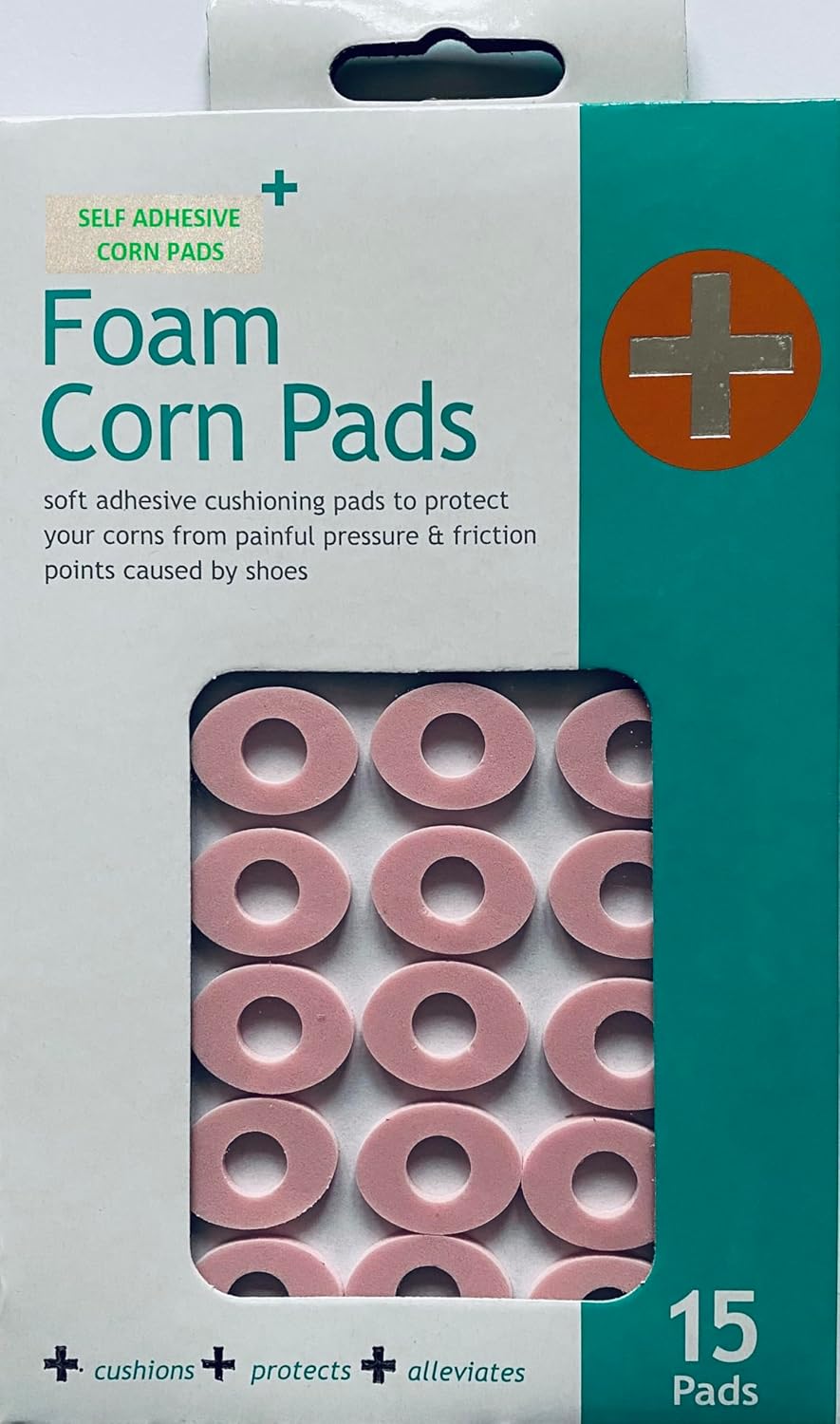 15pcs Self Adhesive Corn Relief Pads Small Oval Size | Provides Perfect Cushion and Comfort to Corns Calluses Foot Care Toe Protection Relief Foot/Toe Corns and Painful calluses Pain Relief Corn Pad