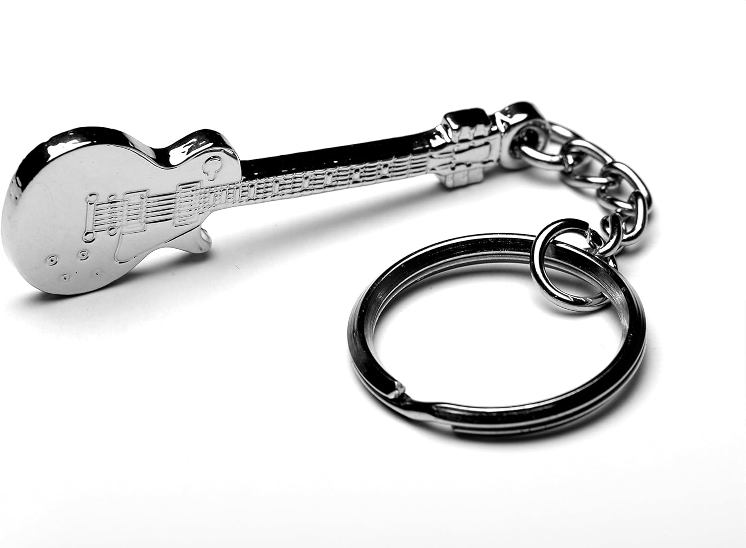 Gifticuffs Les Paul Guitar Keyring Silver