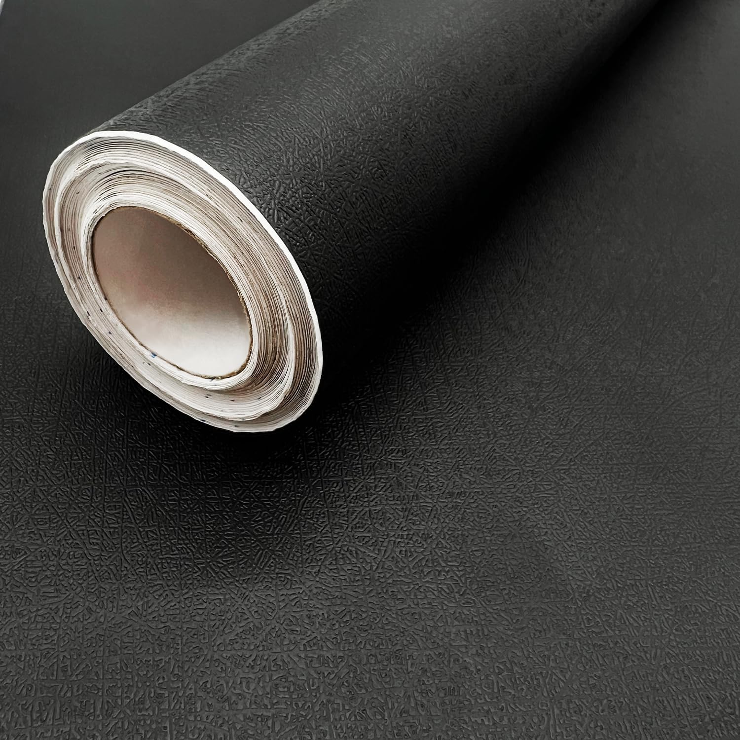 236"x17.7" Black Peel and Stick Wallpaper Solid Contact Paper Pure Wall Paper with Self Adhesive and Removable, Shelf Liner Decorative Walls Decal Vinyl Roll