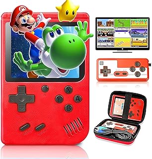 Handheld Game Console, Retro Game Console with 400 Classic FC Games 3.0 Inch Screen 1200mAh Rechargeable Battery Portable Game Console Support TV Connection & 2 Players for Kids Adults