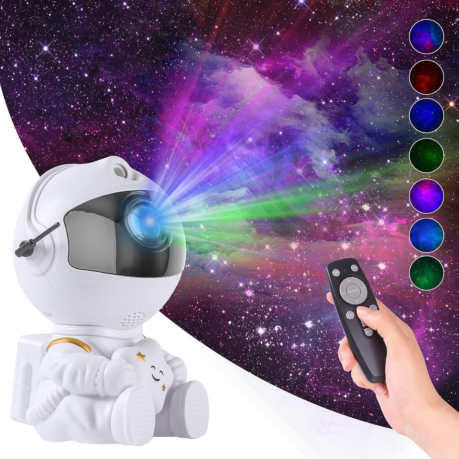 Astronaut Star Projector, Star Projector Galaxy Light for Kids, 8 Modes Remote and 270° Adjustable Led Lights for Bedroom, Girls Room Decoration, Home Theater, Ceiling