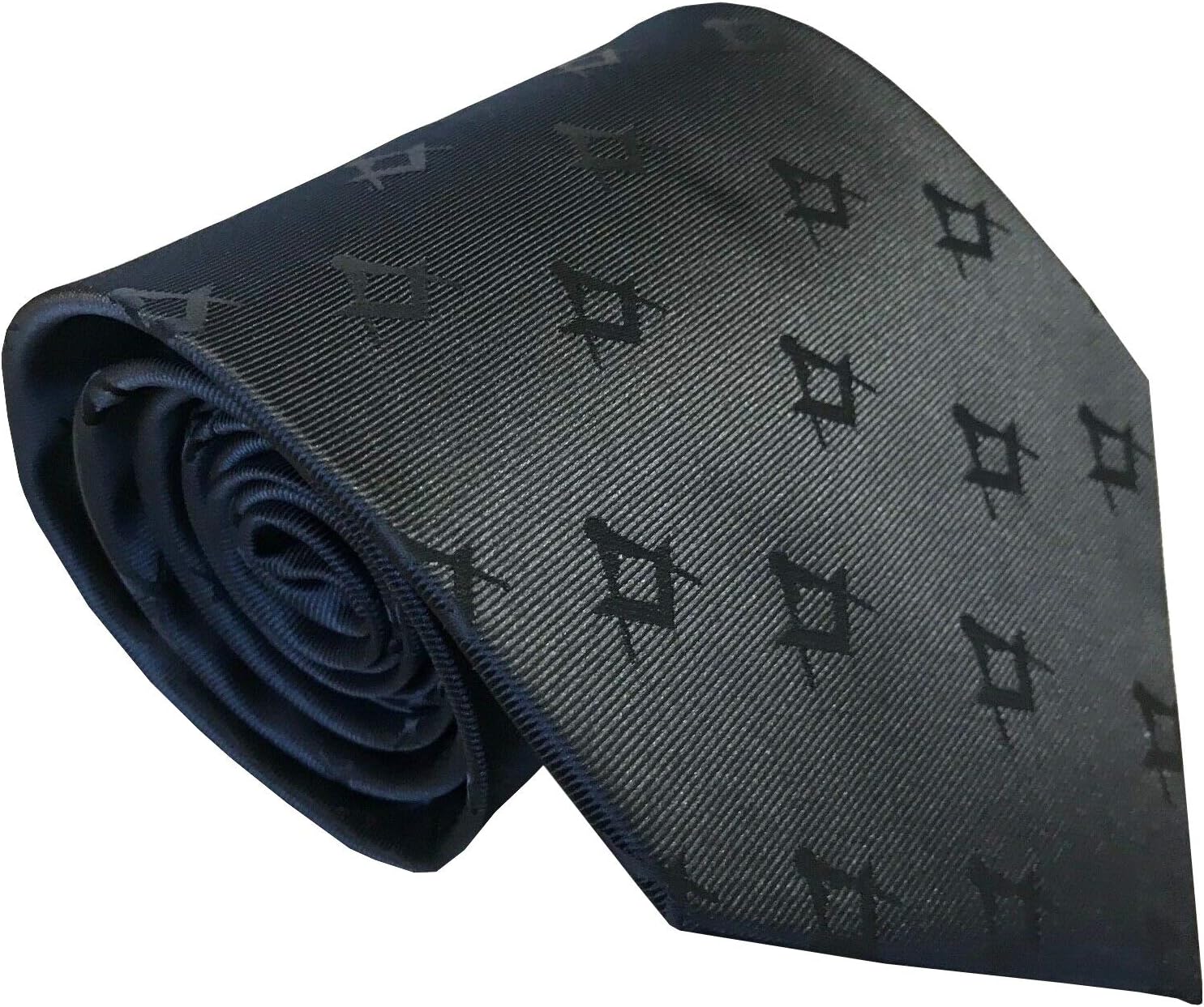 Mens Freemasons Masonic Black Woven Neck Tie