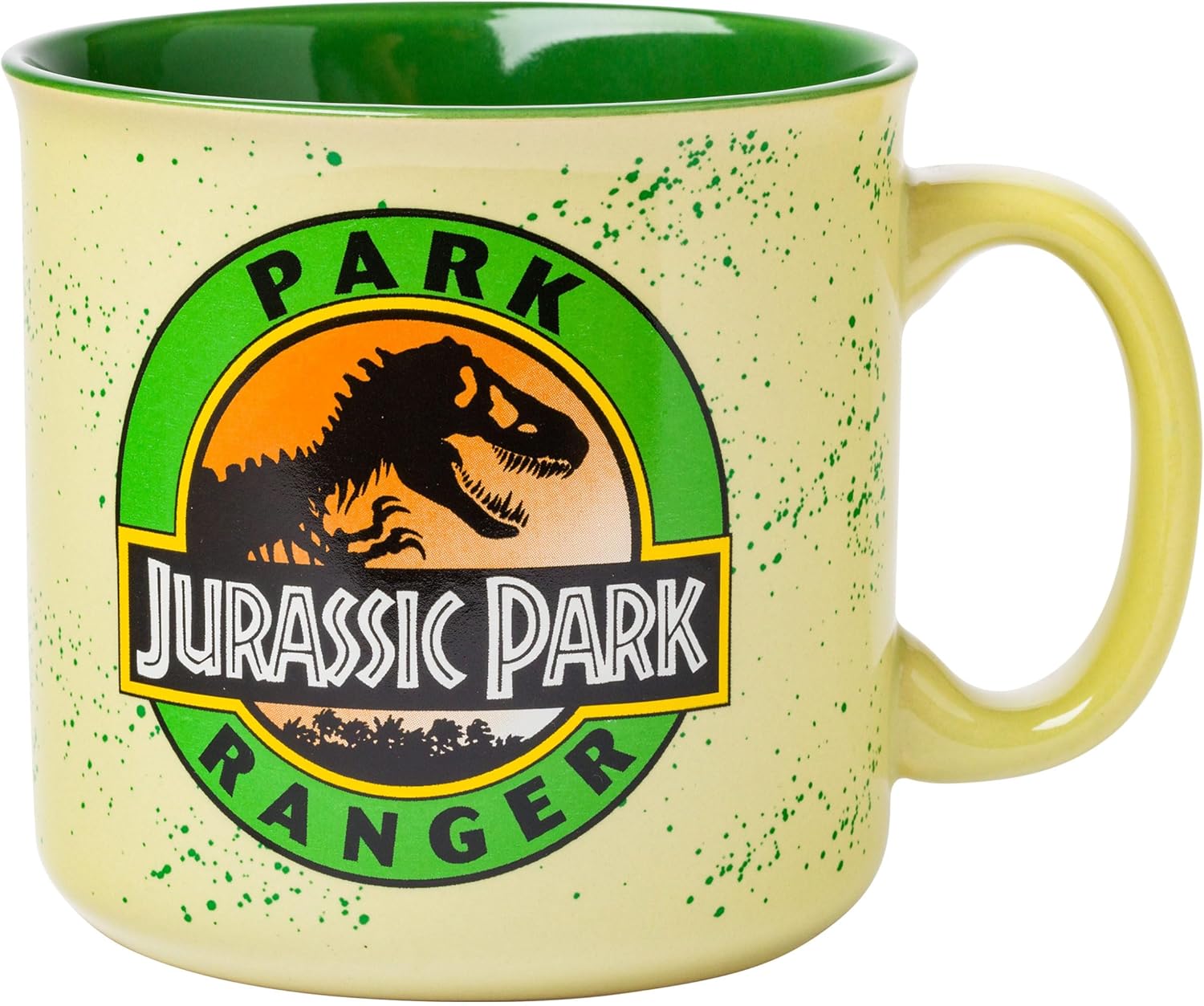 Silver Buffalo Jurassic Park Park Ranger Camper Style Ceramic Coffee Mug, 20 Ounces