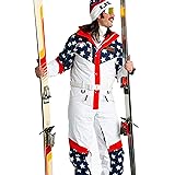 Shinesty's Retro Ski Suit Men | Insulated & Waterproof One Piece Snow Suit for Men