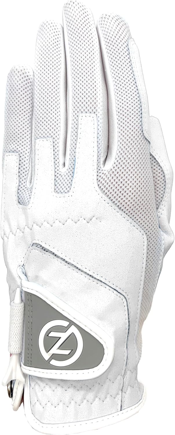 Zero Friction Ladies' Compression-Fit Synthetic Golf Gloves, Universal Fit One Size