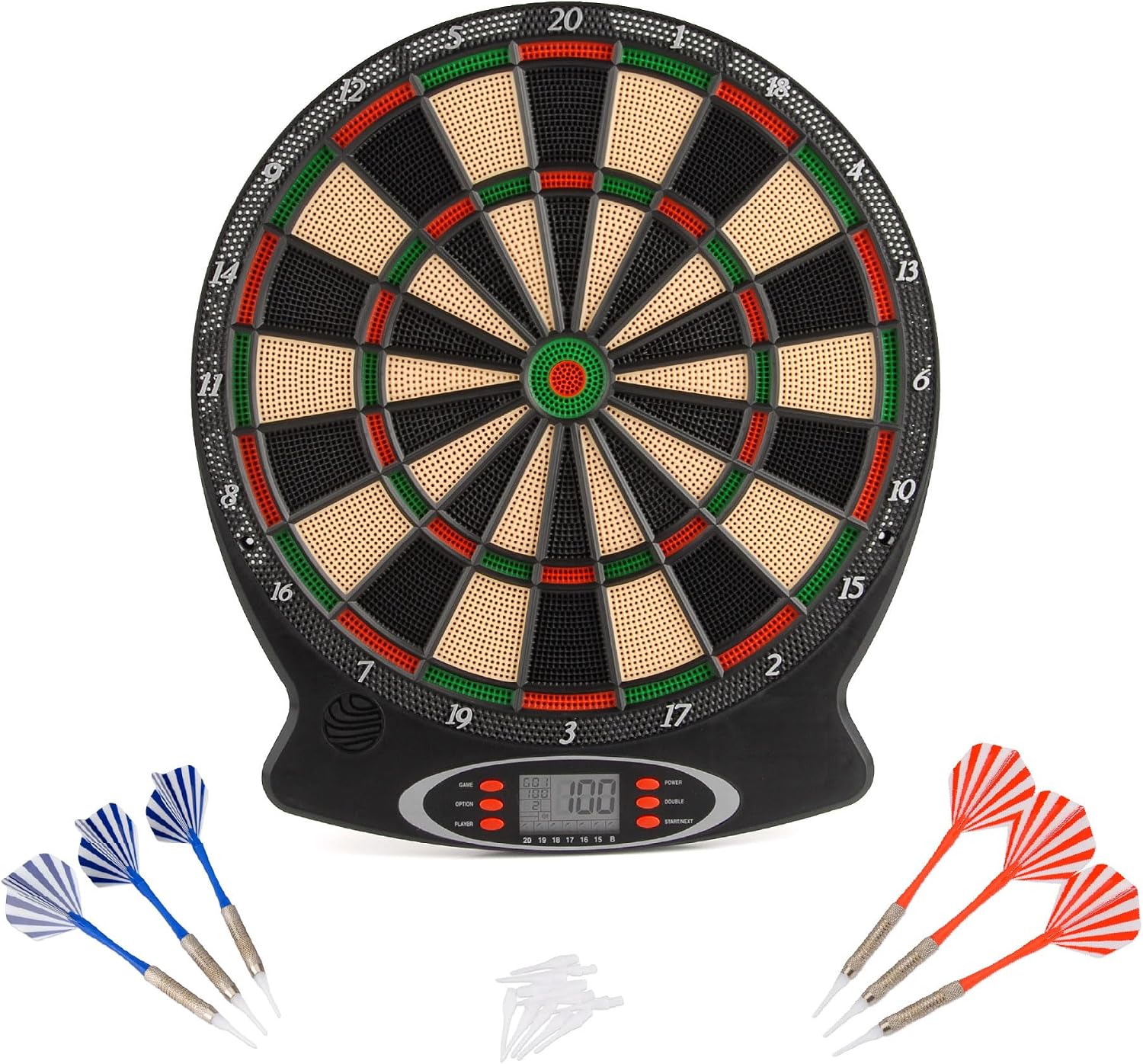 Toyrific Electronic Dartboard with LED Display, 28 Games and 159 Modes, Safe Soft Tip Darts, Kids Dart Board, Automatic Scoring, for Children and Adults