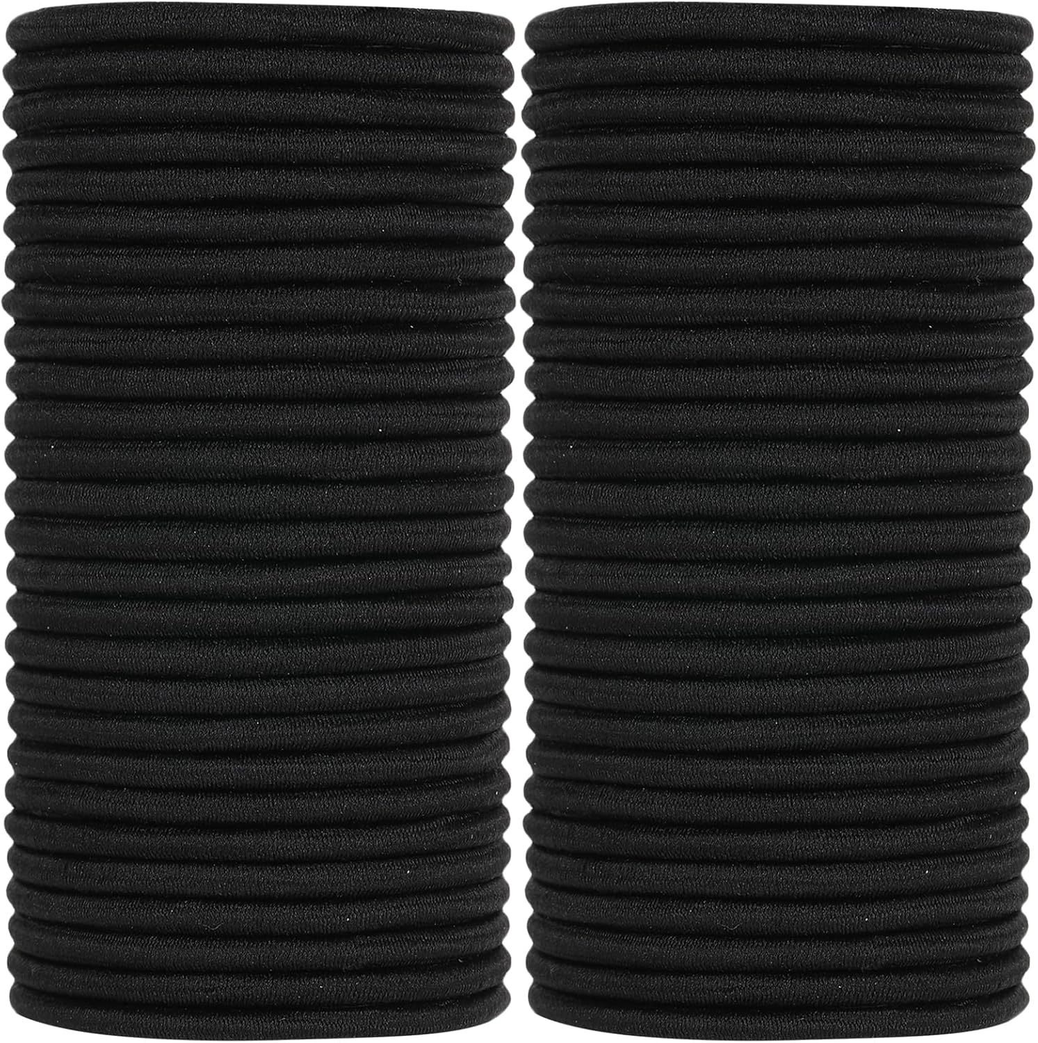 ADRIONE Black Hair Ties 150 Pack - Non Slip, Strong, Thick Hair, Unisex, Black Elastic Hair Bands