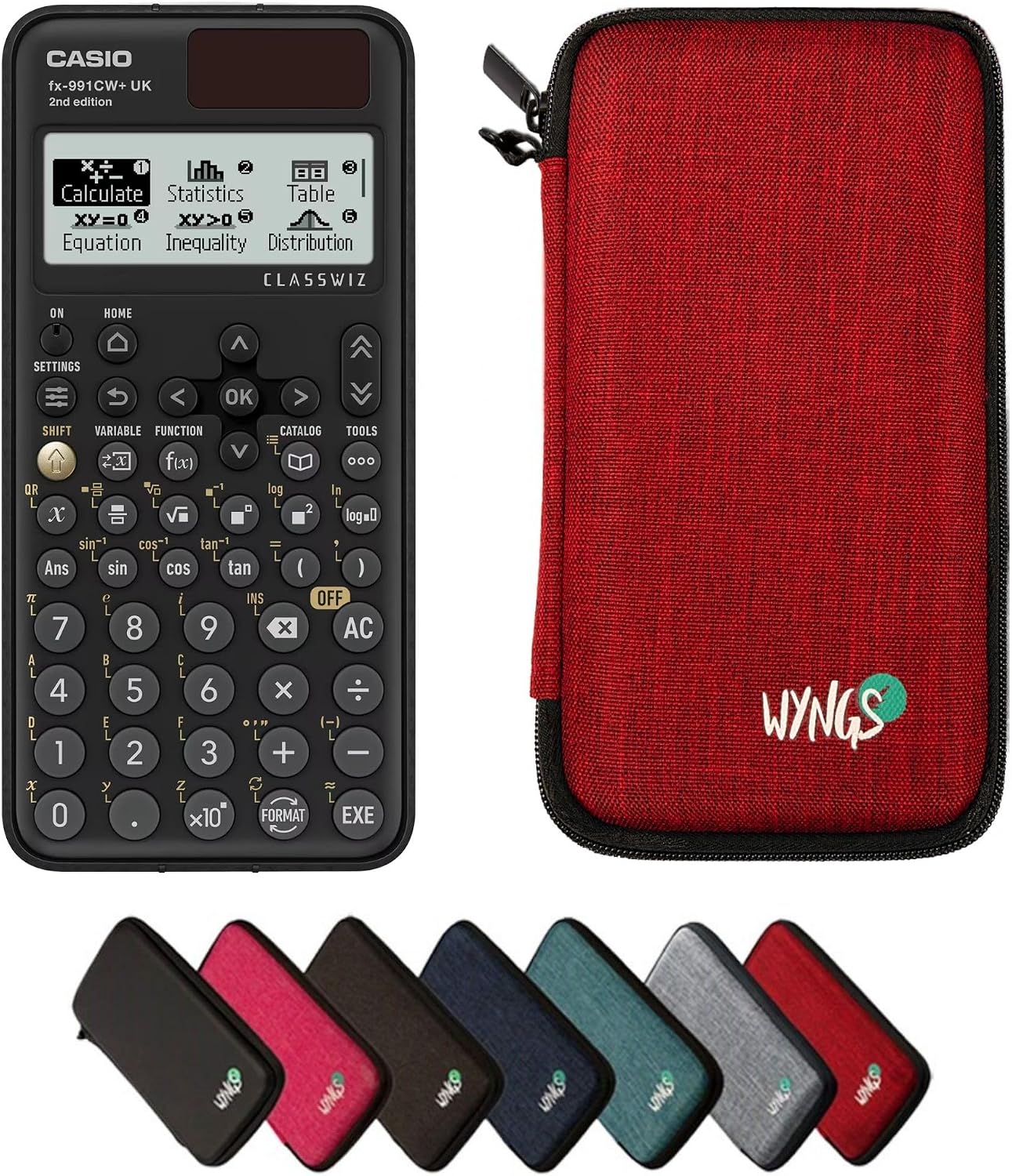 Casio fx-991CW+ including a protective case in Red - Basic Set