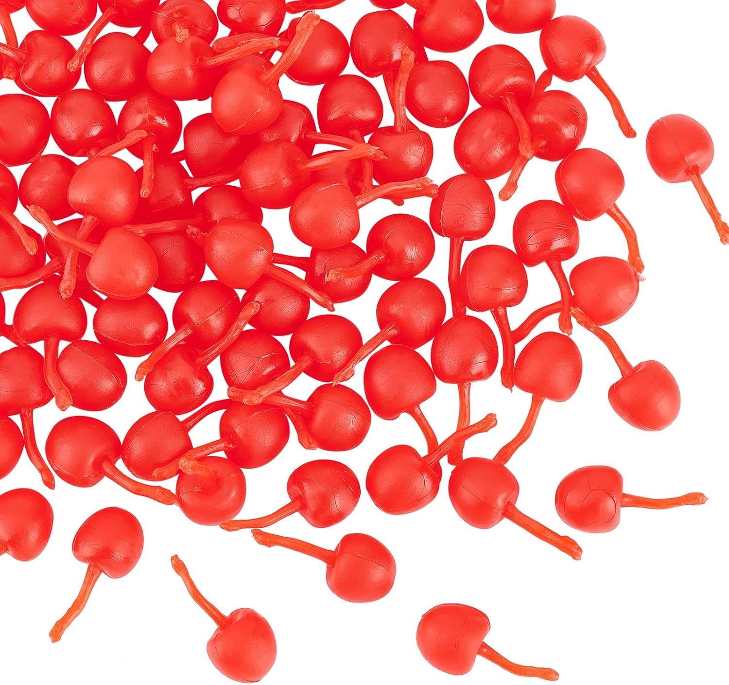 OLYCRAFT 100pcs Miniature Simulation Cherries Artificial Cherry Decorations 3D Cherry Fruit Pretend Play Mini Fruit for Party Decor Home Kitchen Cabinet Dollhouse Mini Kitchen