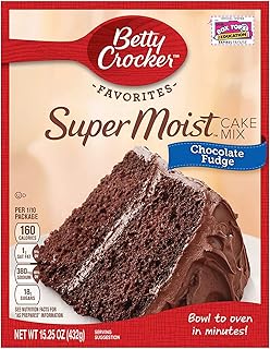 Betty Crocker Super Moist Chocolate Fudge Cake Mix 15.25 oz (Pack of 12)