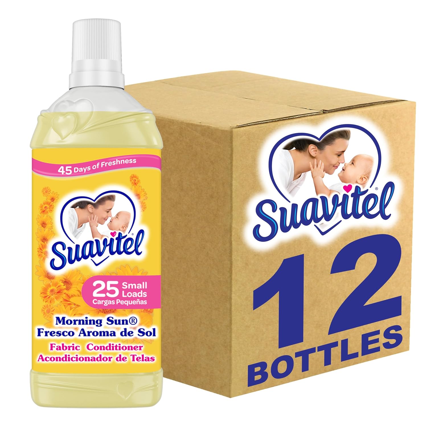 Suavitel Fabric Conditioner, Morning Sun, 25 oz (Pack of 12)