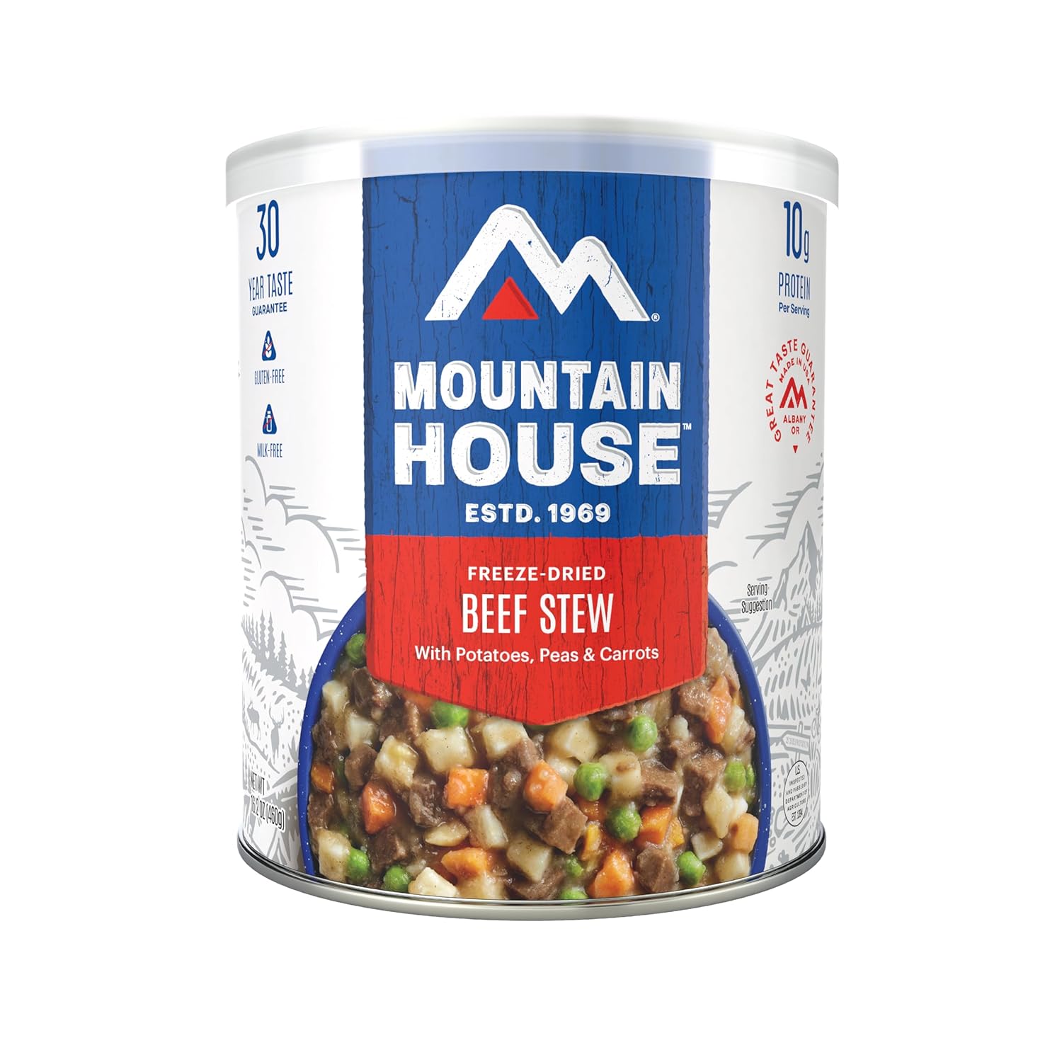 Mountain House Beef Stew #10 Can | Freeze Dried Survival & Emergency Food | Gluten-Free | 10 Servings