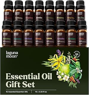 Essential Oils Set - 16 Pcs Premium Grade Home Essentials Oils - for Diffusers, Fragrance, Scents for Candle Making, Soap, Slime - Natural Aromatherapy Oils for Skin & Hair - Home, Office, Car
