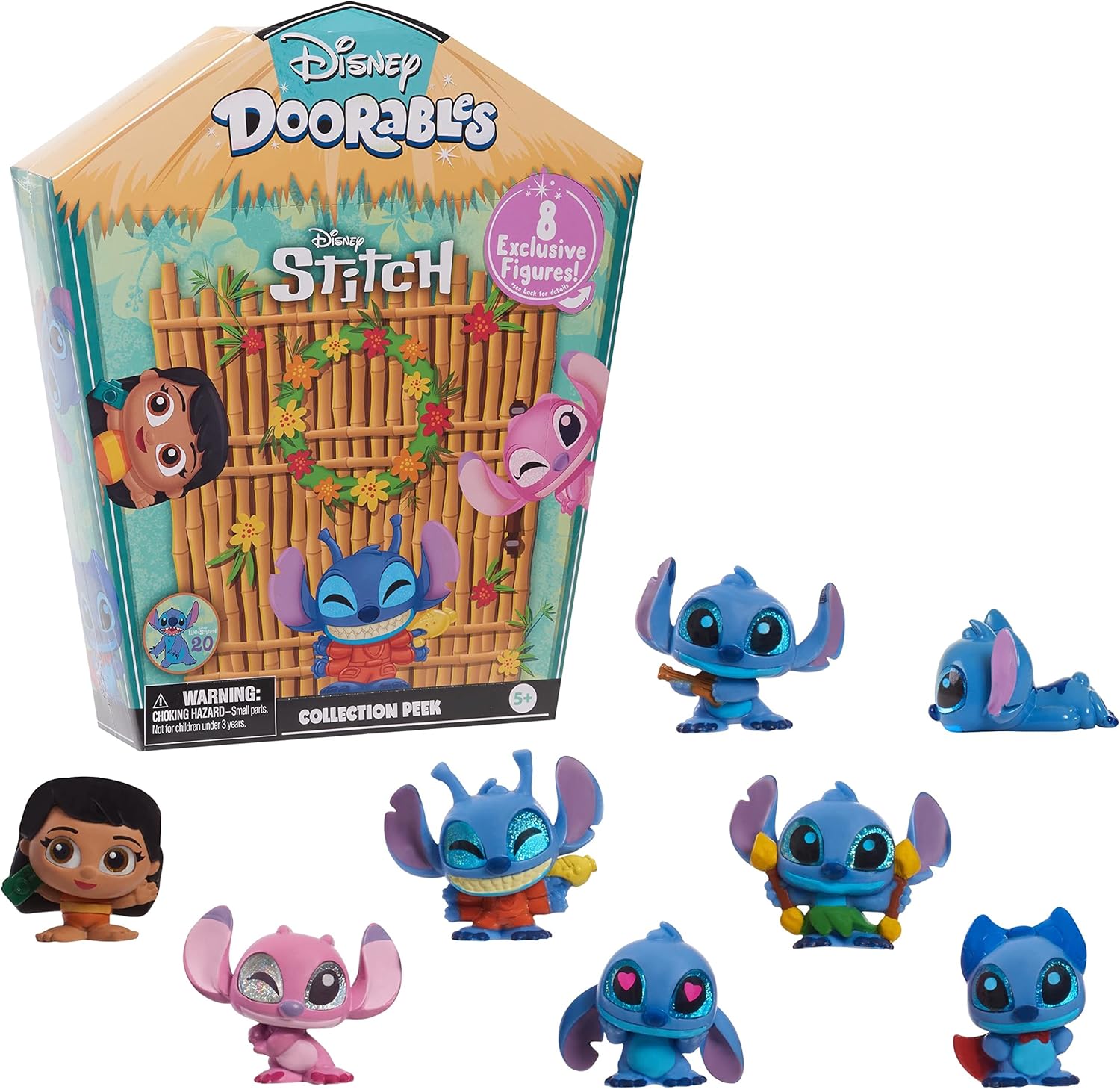 Disney Doorables Stitch Collection Peek, Easter Basket Stuffers, Officially Licensed Kids Toys for Ages 5 Up, Gifts and Presents by Just Play