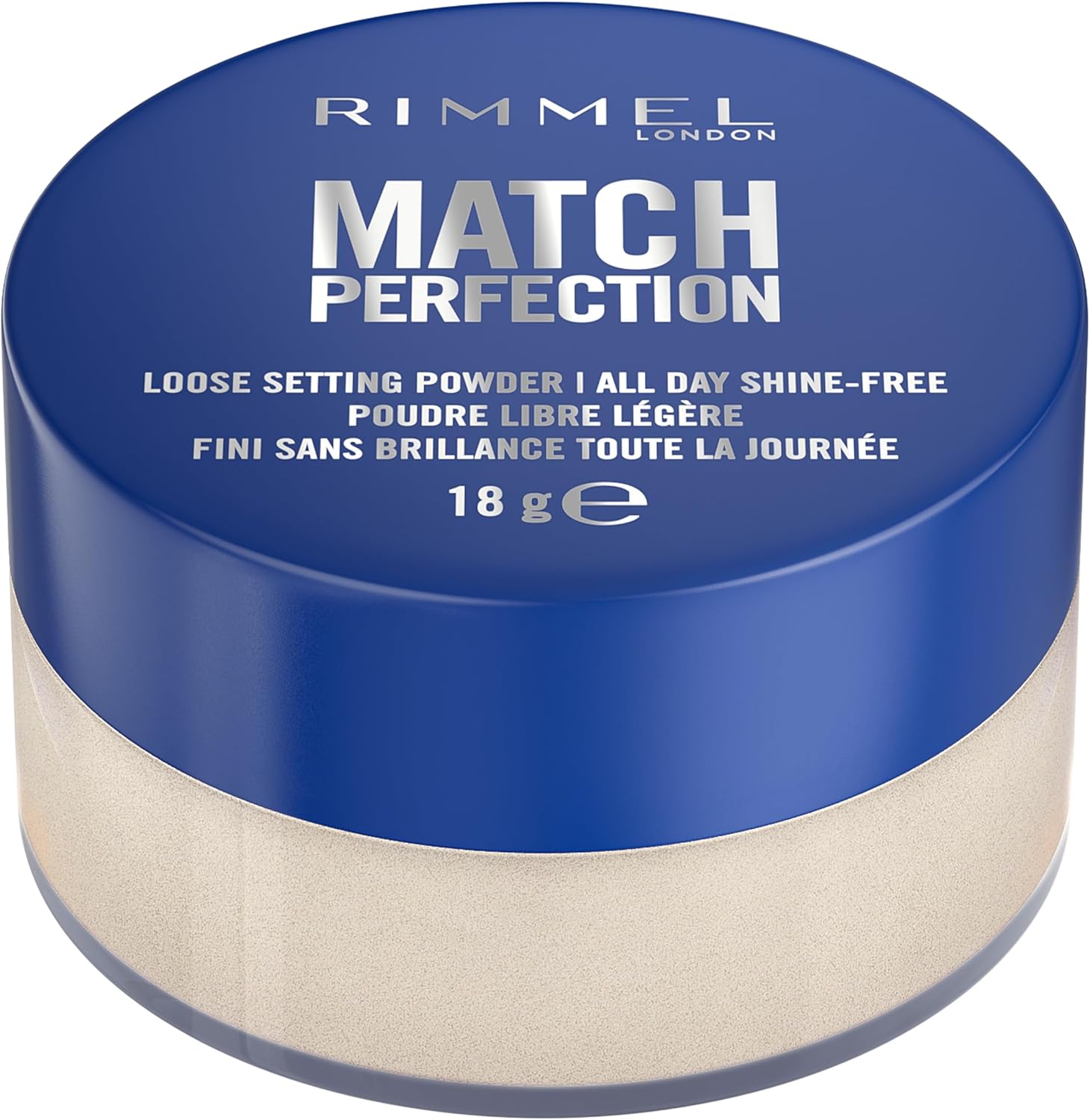 Rimmel Match Perfection Loose Setting Powder, 001 Translucent, Lightweight & Breathable, Matte Finish, Vegan-Friendly Makeup, 18g