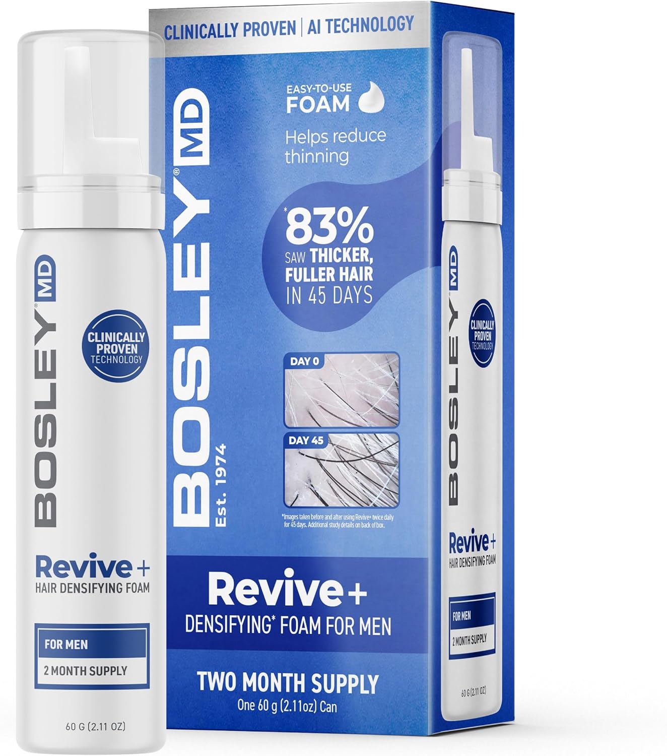 BosleyMD Men's Revive + Densifying Treatment Foam