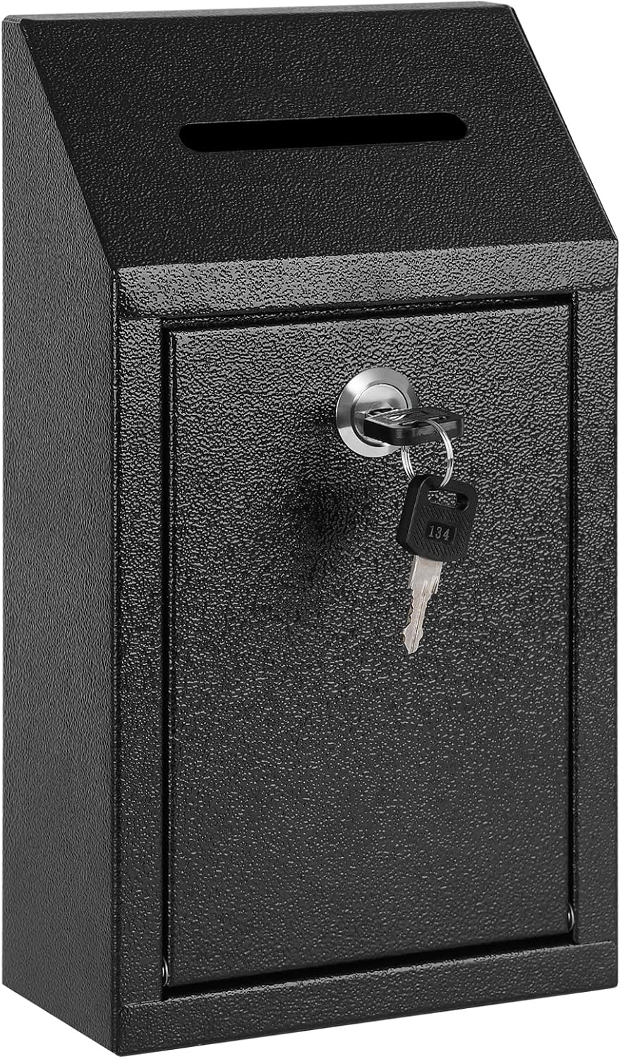 KYODOLED Metal Cash Box for Farm Stand, Money Drop Box with Lock & Slot