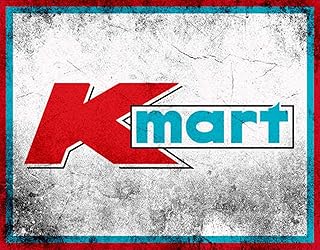 KMart Distressed Logo Throwback Design Metal Wall Sign - 16" x12.5" - Printed on Tin and Made in the USA K Mart