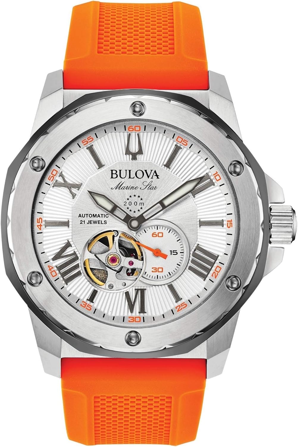 Bulova Men's Analogue Automatic Watch with Silicone Strap 98A226